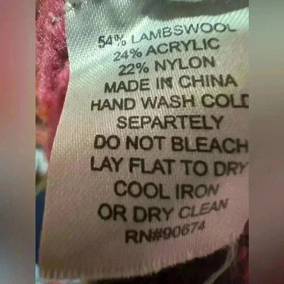 Boston Proper Lambswool Nylon  Knit Aztec Tribal Poncho M-L Orange Boho 264 - Picture 7 of 10